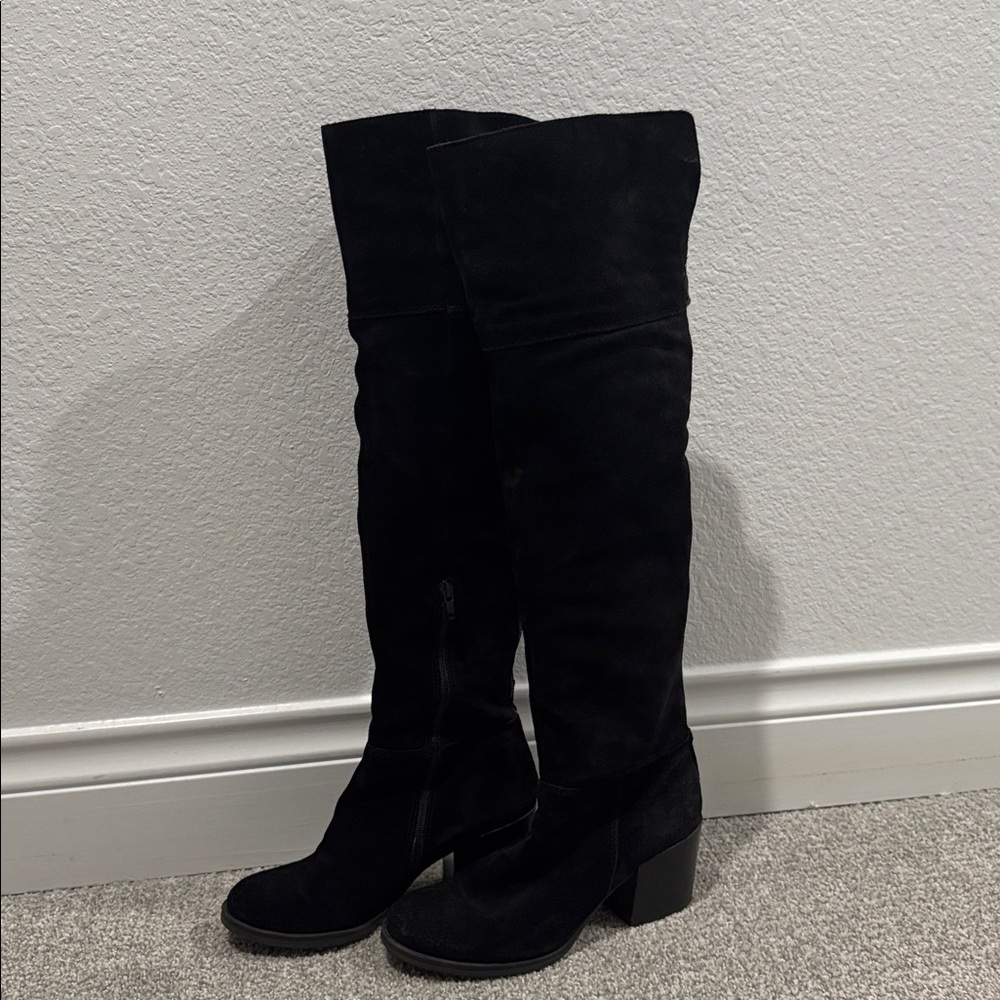 Steve Madden Sleek Black Over-the-Knee Boots